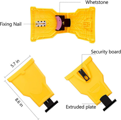 Chainsaw Chain Sharpener | Precision Sharpening | Fits 14-20 in Bars & Grinding Stone Included