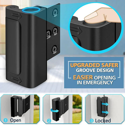 Childproof Door Latch | Reinforced Security 800 lb Strength | Aluminum Alloy | Easy Install