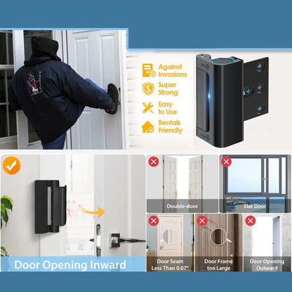 Childproof Door Latch | Reinforced Security 800 lb Strength | Aluminum Alloy | Easy Install