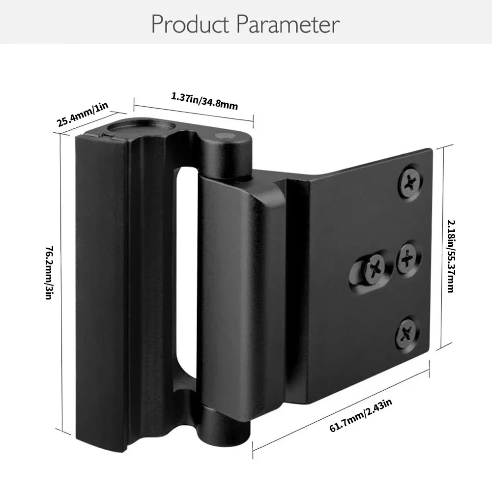 Childproof Door Latch | Reinforced Security 800 lb Strength | Aluminum Alloy | Easy Install