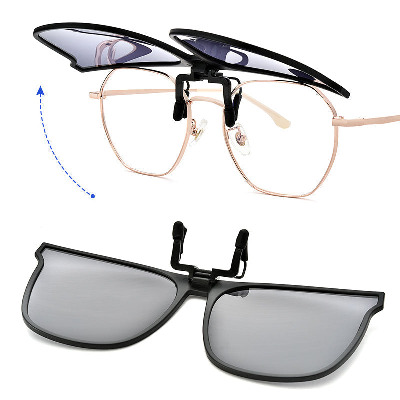 Clip-On Sunglasses | Flip-Up Design | Polarized UV400 Lenses | Lightweight Magnesium Frame