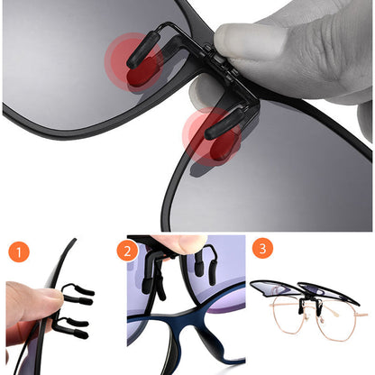 Clip-On Sunglasses | Flip-Up Design | Polarized UV400 Lenses | Lightweight Magnesium Frame
