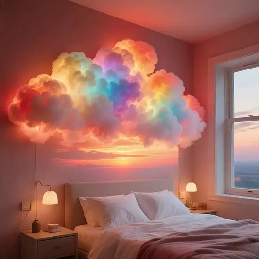 Cloud LED Light | App-Controlled RGB Mood Lamp | 200 cm DIY Soft Fiber Design | Relaxing Ambience
