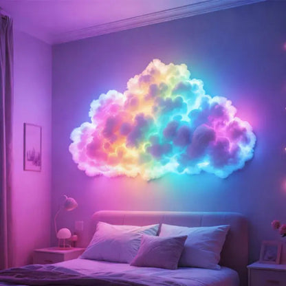 Cloud LED Light | App-Controlled RGB Mood Lamp | 200 cm DIY Soft Fiber Design | Relaxing Ambience