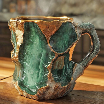 Coffee Mug | Mineral Crystal Design | 10.14 fl oz | Durable Design