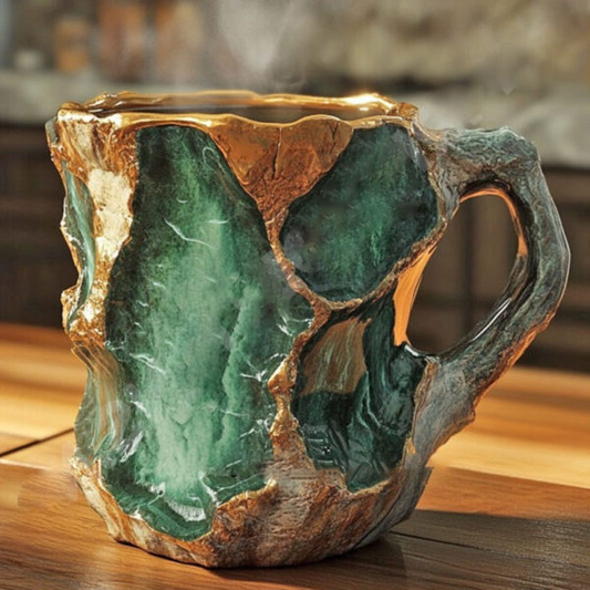 Coffee Mug | Mineral Crystal Design | 10.14 fl oz | Durable Design