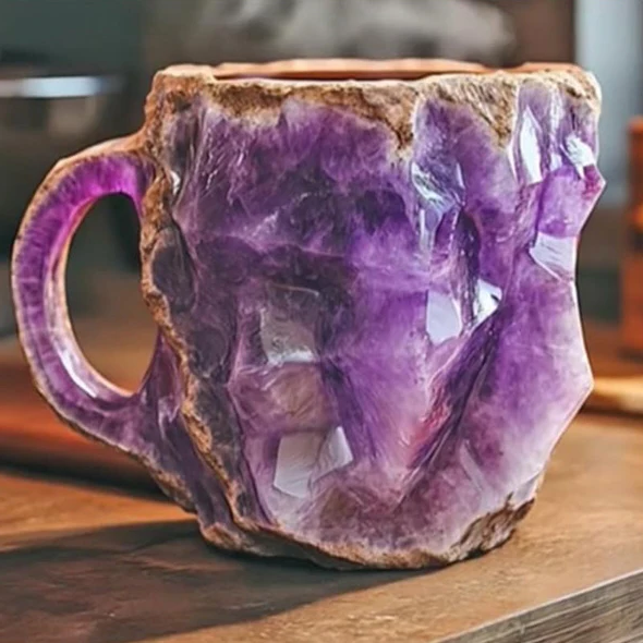 Coffee Mug | Mineral Crystal Design | 10.14 fl oz | Durable Design