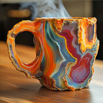 Coffee Mug | Mineral Crystal Design | 10.14 fl oz | Durable Design