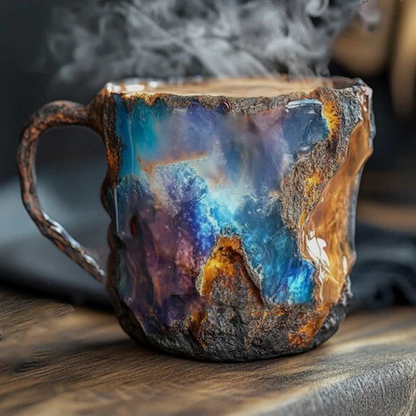 Coffee Mug | Mineral Crystal Design | 10.14 fl oz | Durable Design