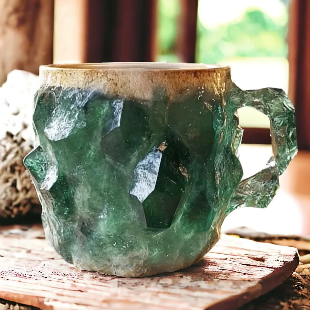 Coffee Mug | Mineral Crystal Design | 10.14 fl oz | Durable Design