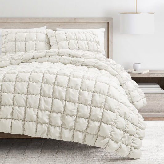 Comforter Set | Plush Microfiber | Three-Piece with Pillowcases | All-Season Comfort