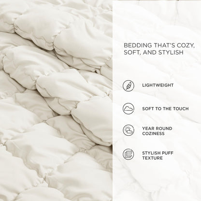 Comforter Set | Plush Microfiber | Three-Piece with Pillowcases | All-Season Comfort