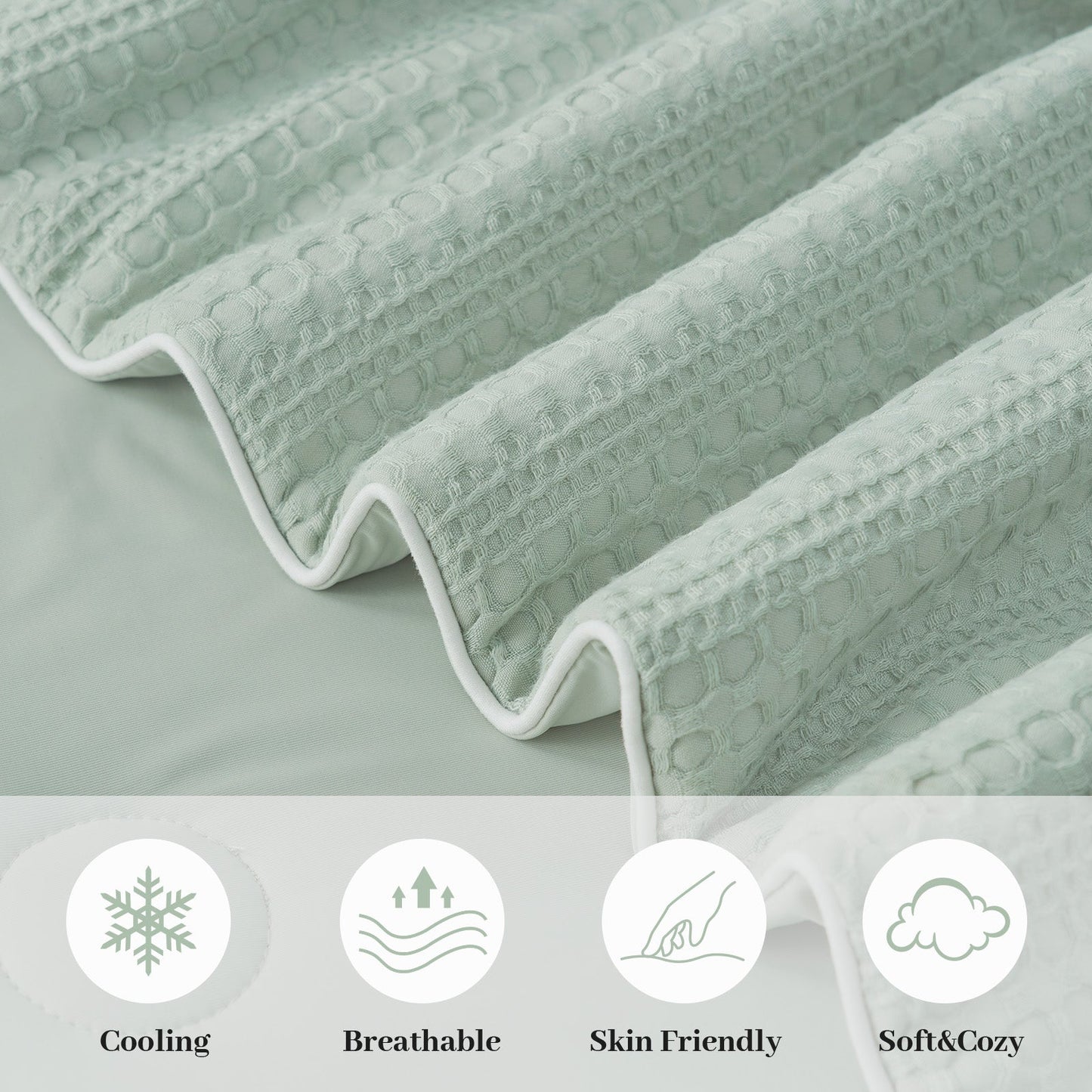Comforter for Hot Sleepers | Cooling Waffle Design | Plant-Based Fiber & Lightweight