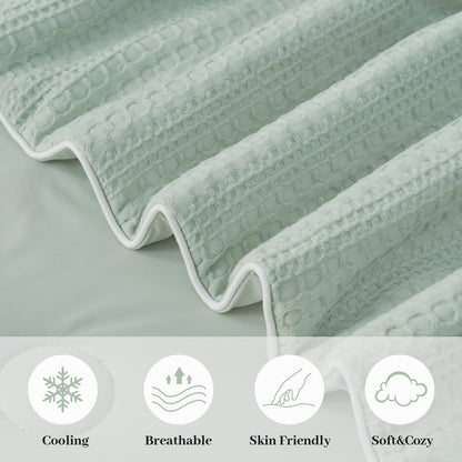 Comforter for Hot Sleepers | Cooling Waffle Design | Plant-Based Fiber & Lightweight