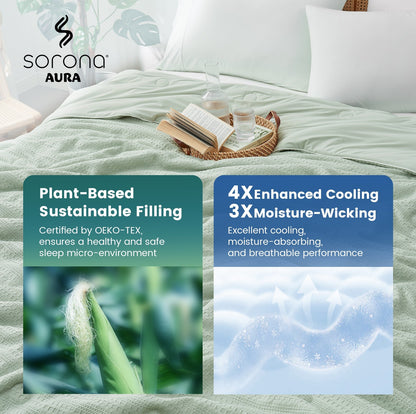 Comforter for Hot Sleepers | Cooling Waffle Design | Plant-Based Fiber & Lightweight