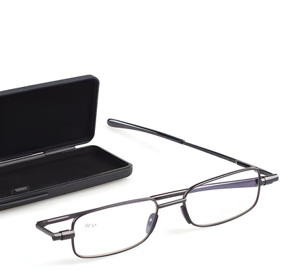 Compact Unisex Folding Reading Glasses | Folds to 1.3 cm | Stainless Steel Frame | Travel Size