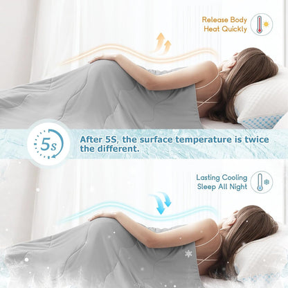 Cooling Blanket | High-Conductive Cooling Fabric | Double-Sided Design & Machine Washable