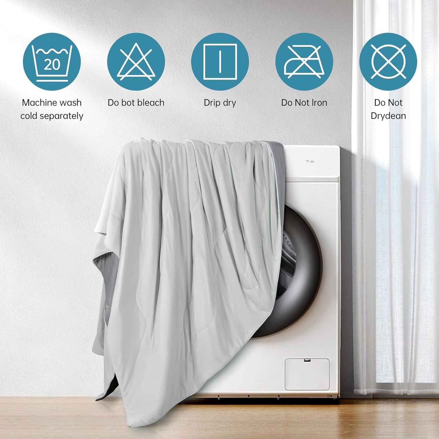 Cooling Blanket | High-Conductive Cooling Fabric | Double-Sided Design & Machine Washable