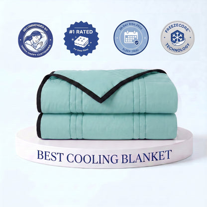 Cooling Blanket for Hot Sleepers | Ice-Infused Breathable Fabric | Machine Washable & Lightweight