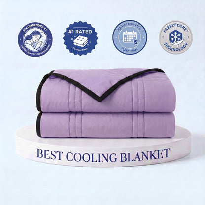 Cooling Blanket for Hot Sleepers | Ice-Infused Breathable Fabric | Machine Washable & Lightweight