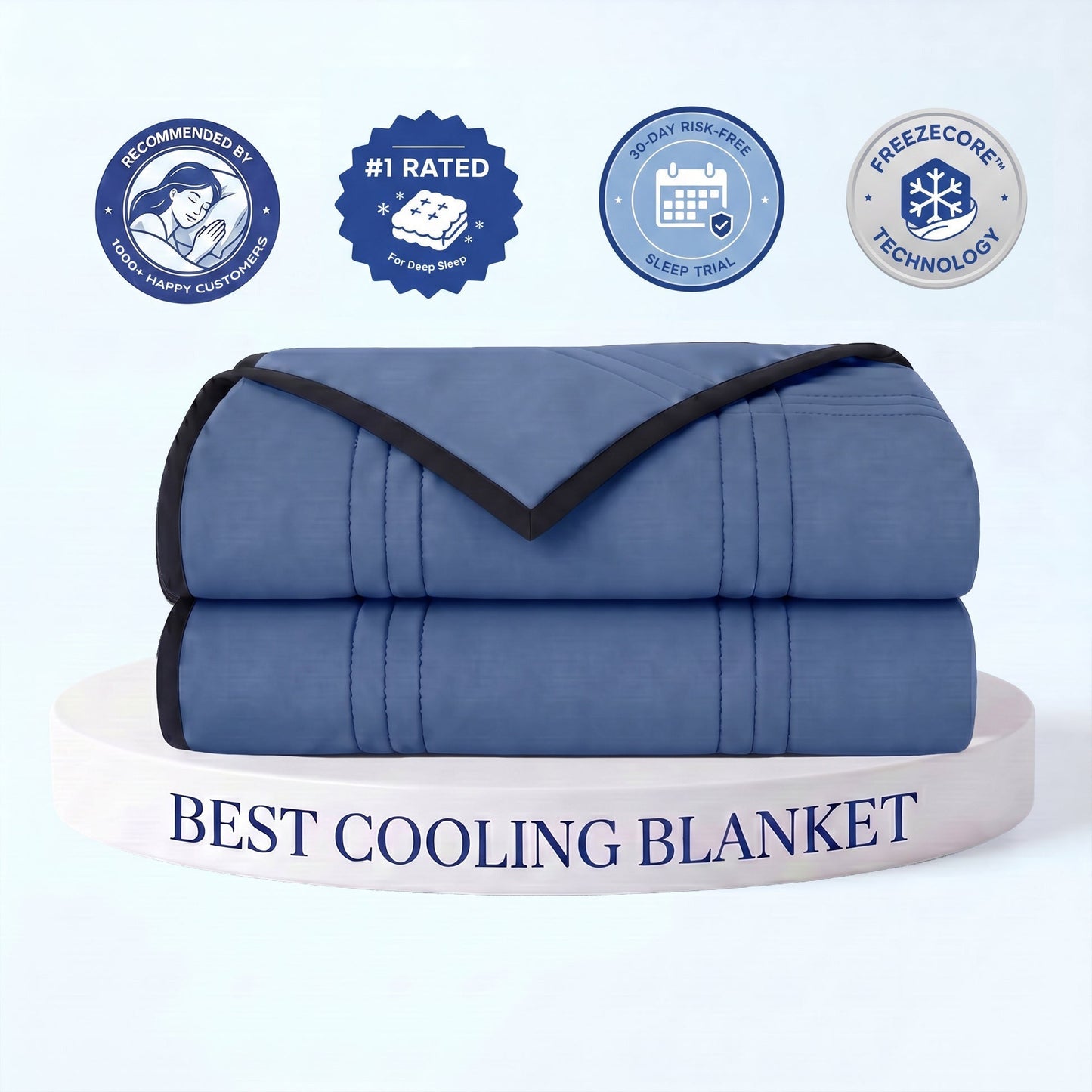 Cooling Blanket for Hot Sleepers | Ice-Infused Breathable Fabric | Machine Washable & Lightweight