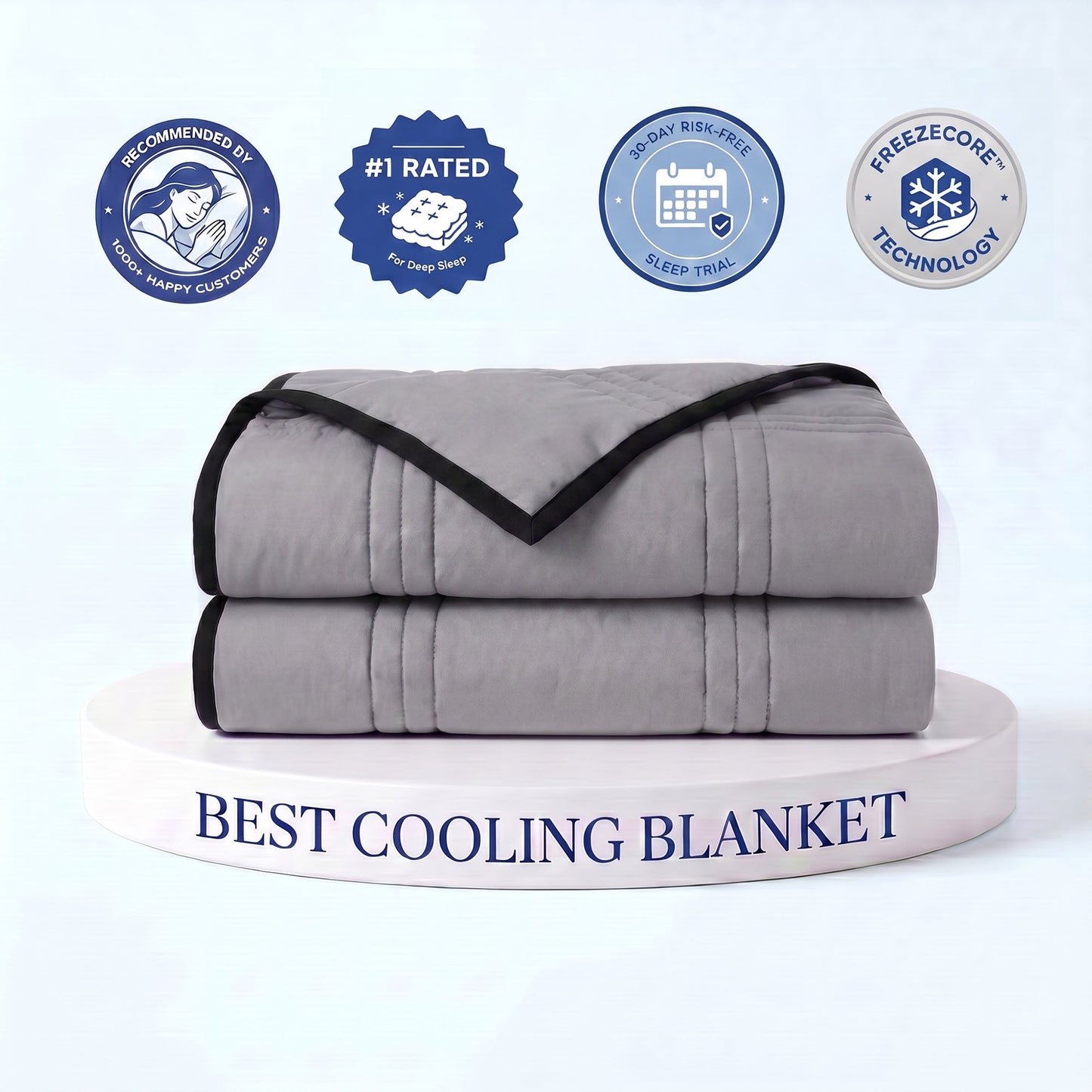 Cooling Blanket for Hot Sleepers | Ice-Infused Breathable Fabric | Machine Washable & Lightweight