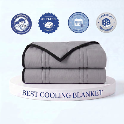 Cooling Blanket for Hot Sleepers | Ice-Infused Breathable Fabric | Machine Washable & Lightweight