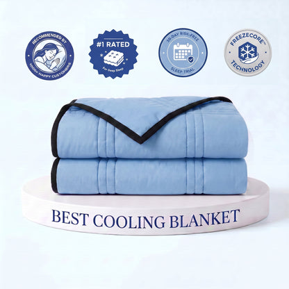 Cooling Blanket for Hot Sleepers | Ice-Infused Breathable Fabric | Machine Washable & Lightweight