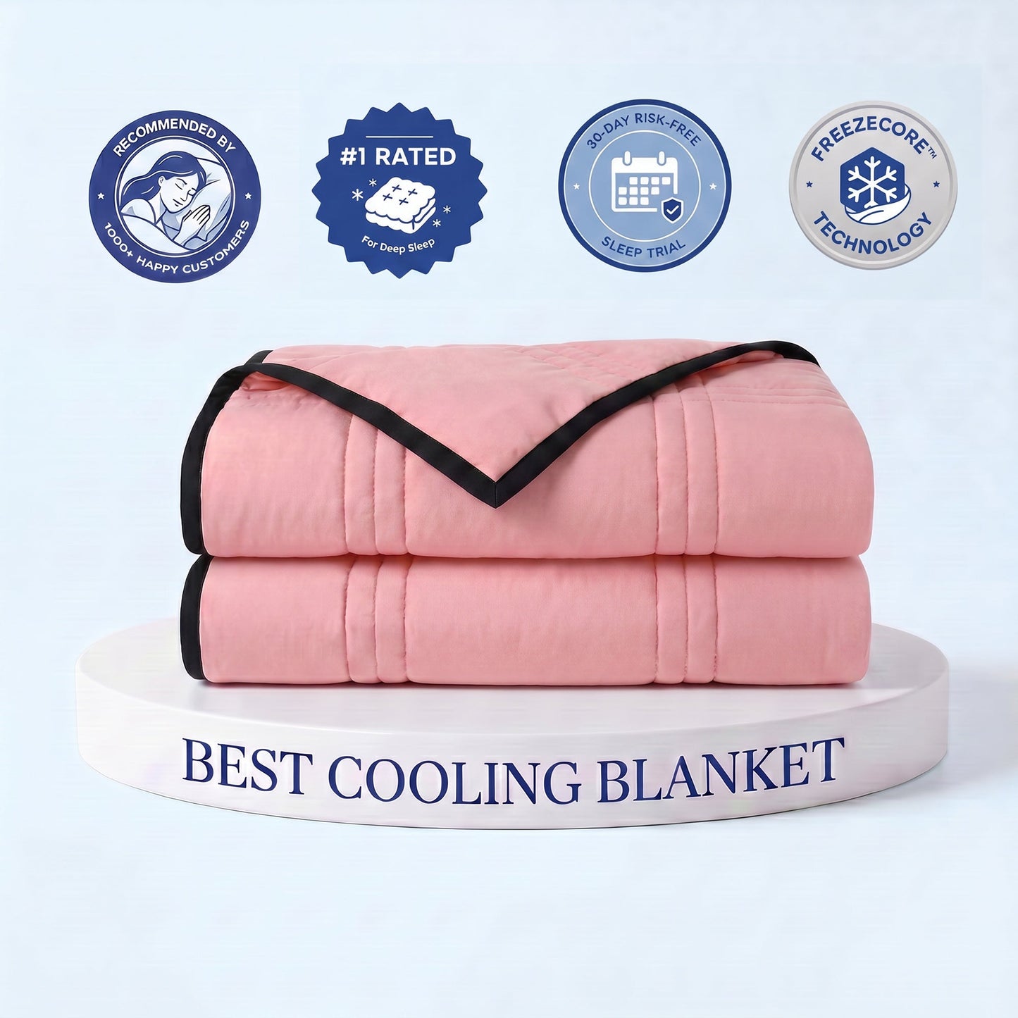 Cooling Blanket for Hot Sleepers | Ice-Infused Breathable Fabric | Machine Washable & Lightweight