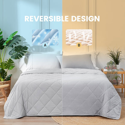 Cooling Blanket for Hot Sleepers | Japanese Cooling Fabric | Dual-Sided Cloud Quilted