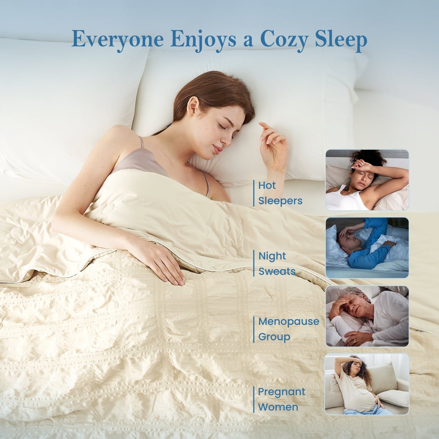 Cooling Comforter | Advanced Airflow | Lightweight Seersucker Fabric & Plaid | For Hot Sleepers