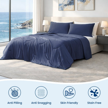 Cooling Comforter | Advanced Cooling Fabric | Double-Sided Design | Year-Round Comfort