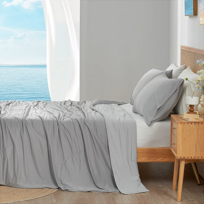 Cooling Comforter | Advanced Cooling Fabric | Double-Sided Design | Year-Round Comfort