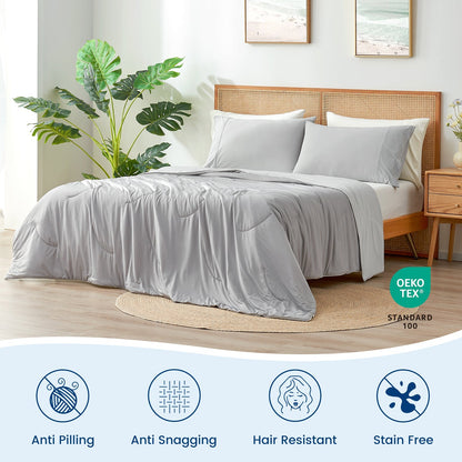 Cooling Comforter | Advanced Cooling Fabric | Double-Sided Design | Year-Round Comfort