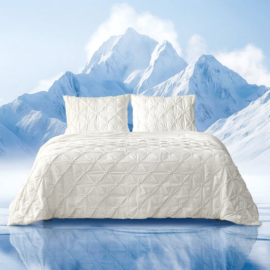 Cooling Comforter | Elegant Pintuck Design | Breathable Lightweight Fabric | Summer Bedding