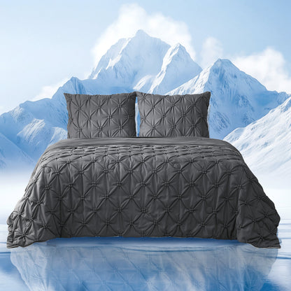 Cooling Comforter | Elegant Pintuck Design | Breathable Lightweight Fabric | Summer Bedding