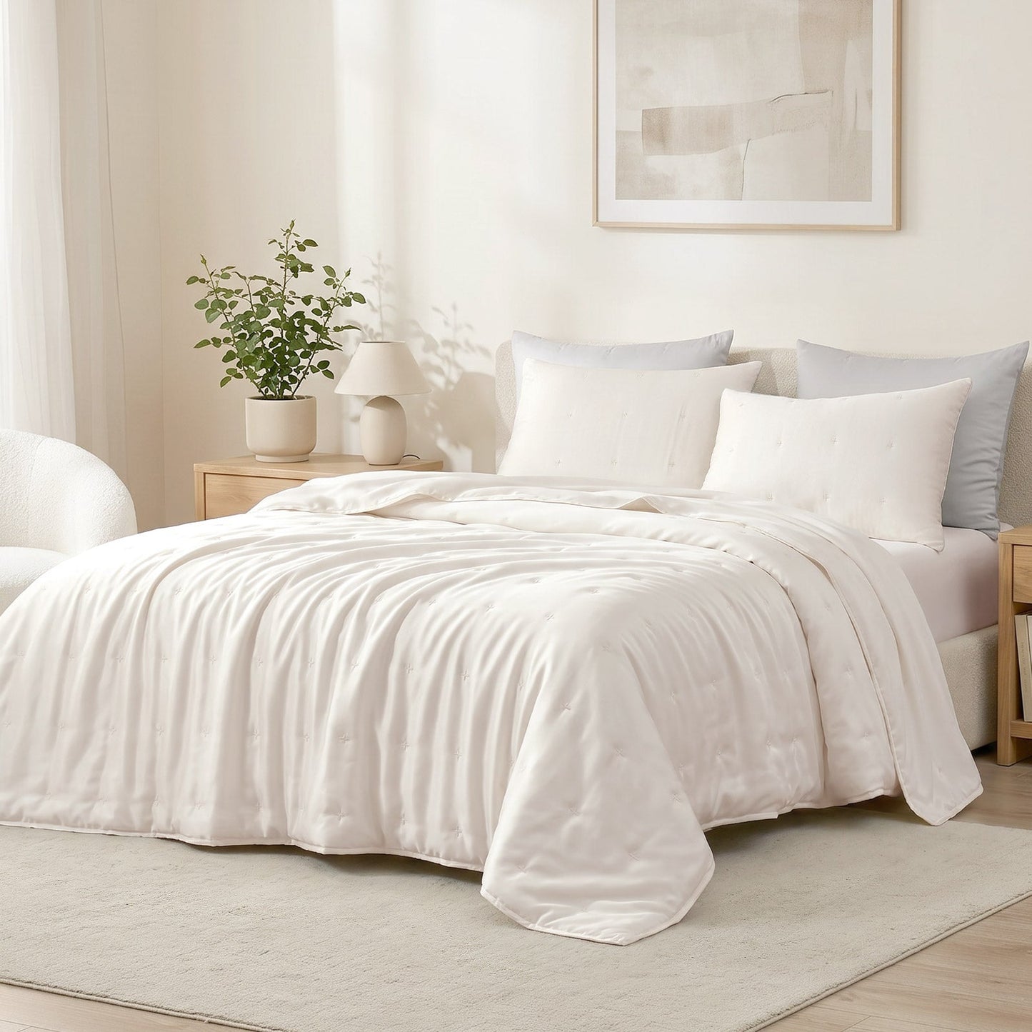 Cooling Comforter | Tencel Moisture-Wicking | Lightweight Breathable for Hot Sleepers