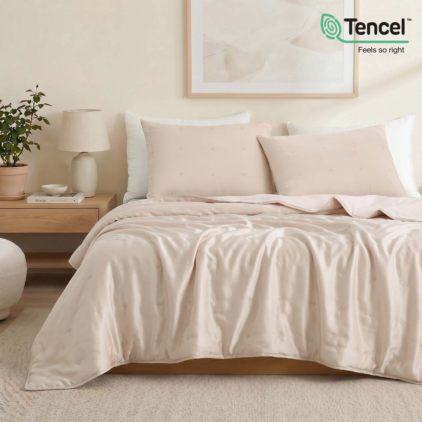 Cooling Comforter | Tencel Moisture-Wicking | Lightweight Breathable for Hot Sleepers