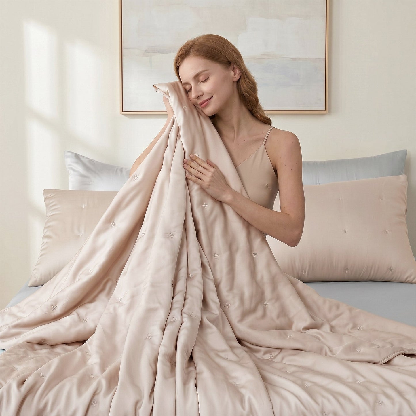 Cooling Comforter | Tencel Moisture-Wicking | Lightweight Breathable for Hot Sleepers