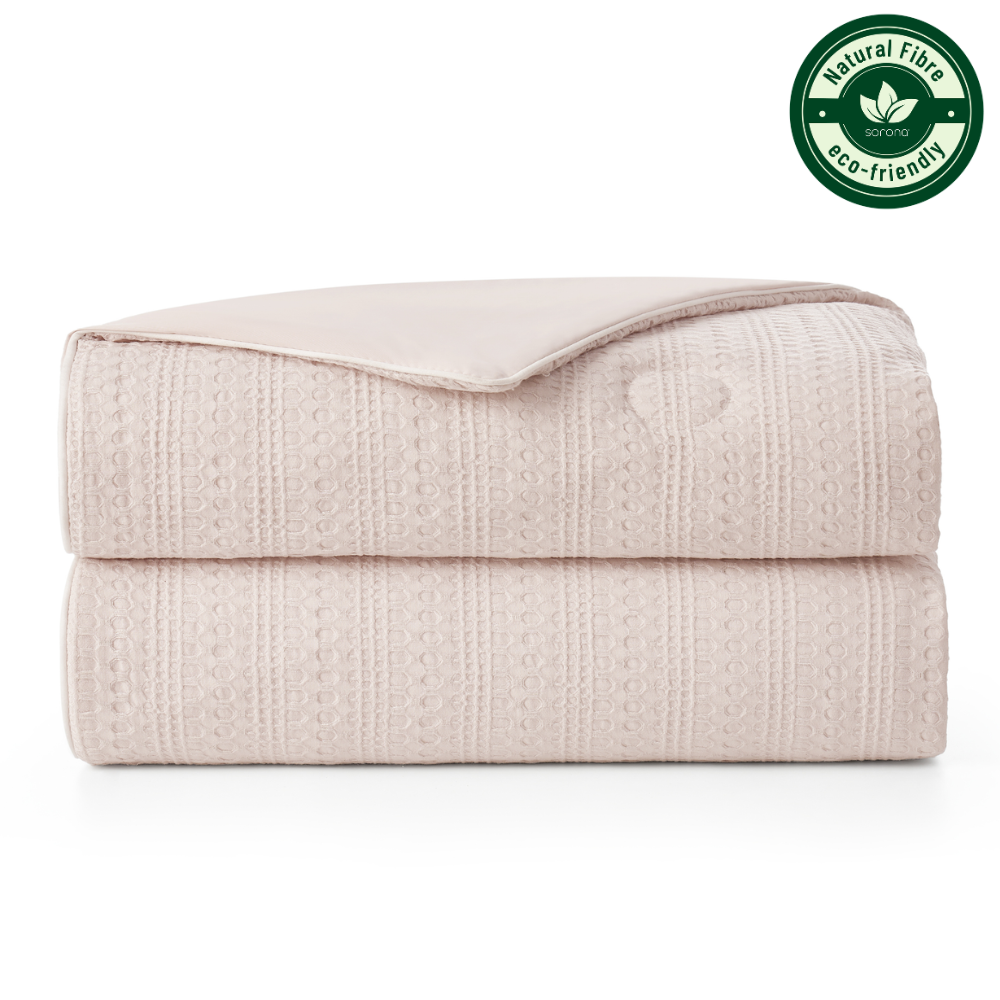 Cooling Comforter | Waffle Pattern | Plant-Based Fiber Filling | For Hot Sleepers