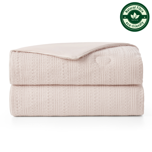 Cooling Comforter | Waffle Pattern | Plant-Based Fiber Filling | For Hot Sleepers