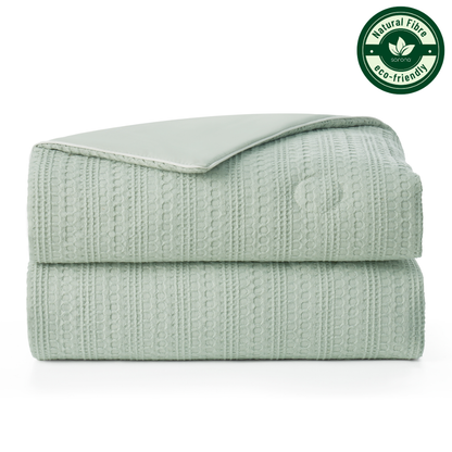 Cooling Comforter | Waffle Pattern | Plant-Based Fiber Filling | For Hot Sleepers