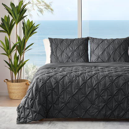 Cooling Comforter for Hot Sleepers | Elegant Pintuck Design | Breathable Lightweight Fabric