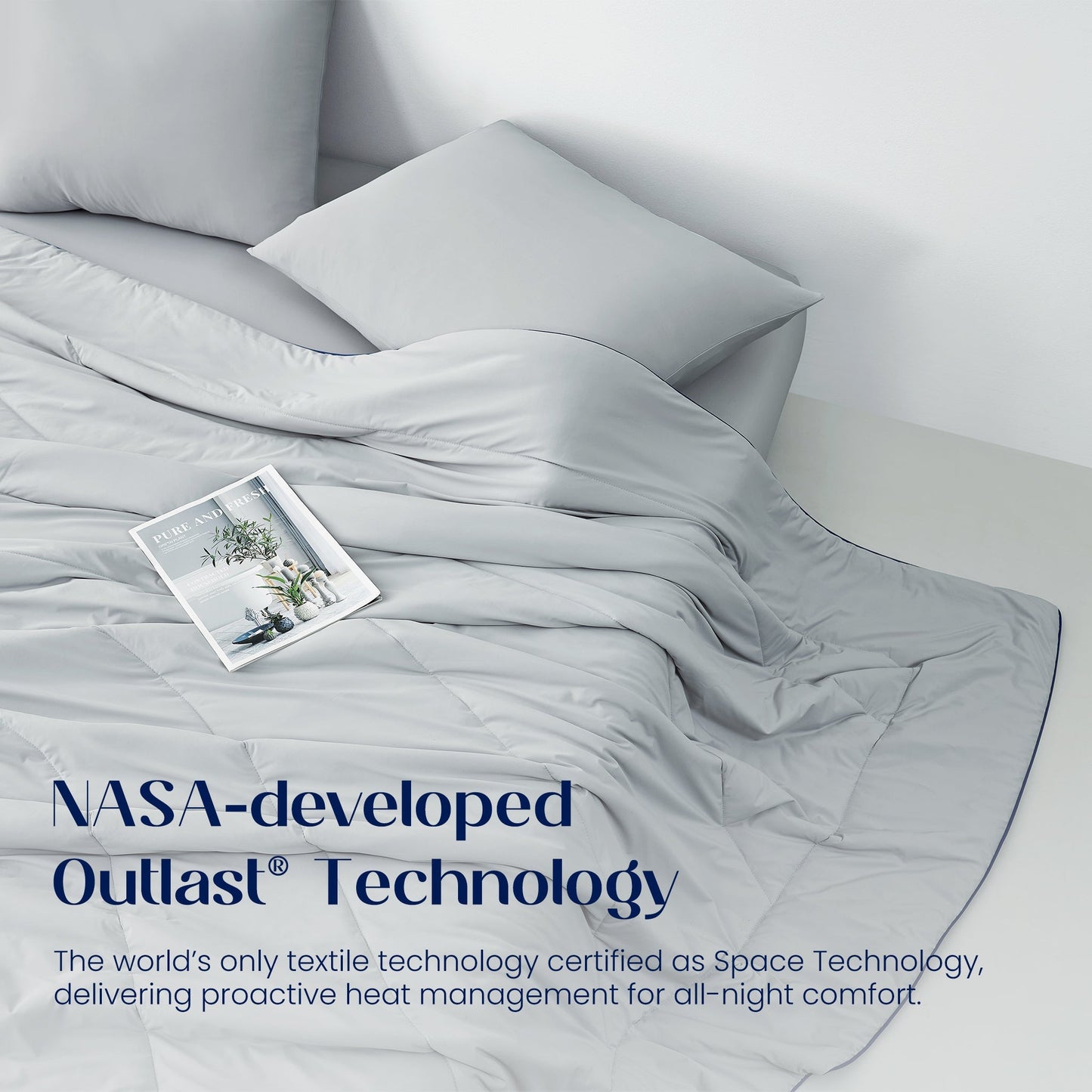 Cooling Comforter for Hot Sleepers | Temperature-Regulating Fabric | Machine Washable