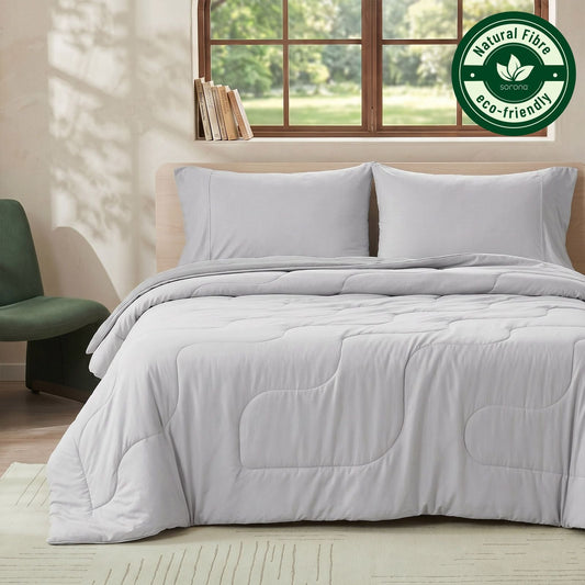 Cooling Comforter for Hot Sleepers | Ultra-Breathable Plant Fiber | Lightweight & Sustainable