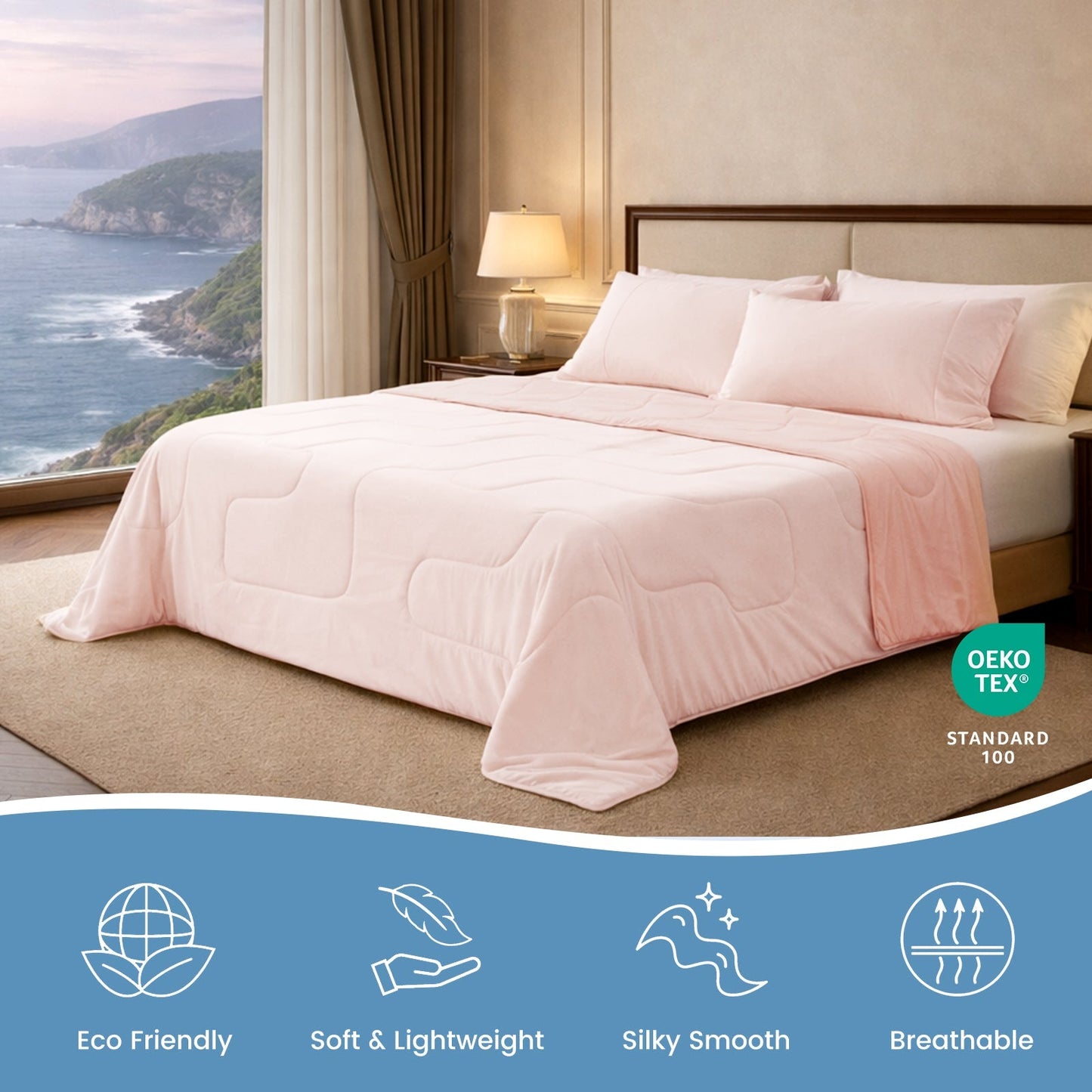 Cooling Comforter for Hot Sleepers | Ultra-Breathable Plant Fiber | Lightweight & Sustainable