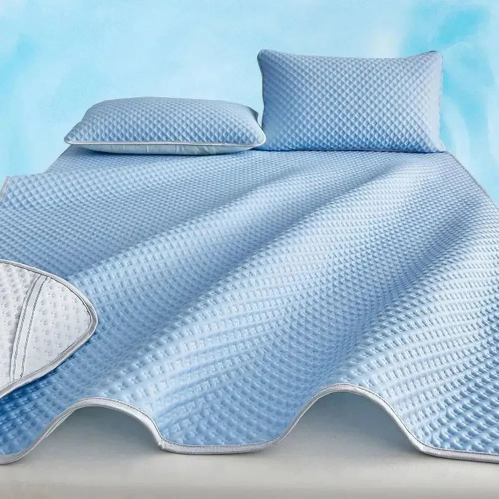 Cooling Mattress Pad | Ice Silk Breathable Surface | Machine Washable & Lightweight | Summer Comfort