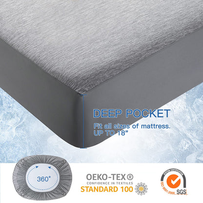 Cooling Mattress Protector | Advanced Cooling | Waterproof, Hypoallergenic | Fits up to 45cm