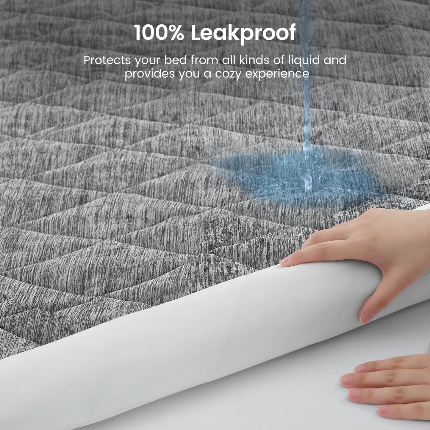 Cooling Mattress Topper | Cooling Fabric | Leakproof & Snug Fit | All-Night Comfort