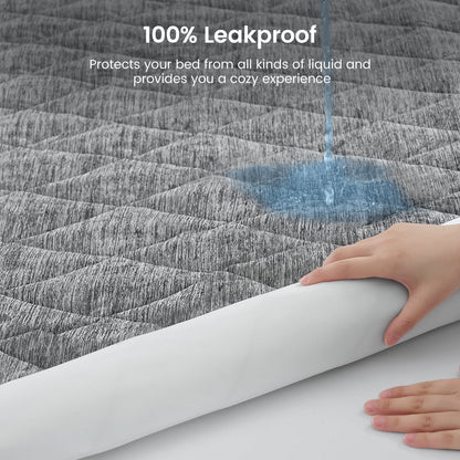 Cooling Mattress Topper | Cooling Fabric | Leakproof & Snug Fit | All-Night Comfort